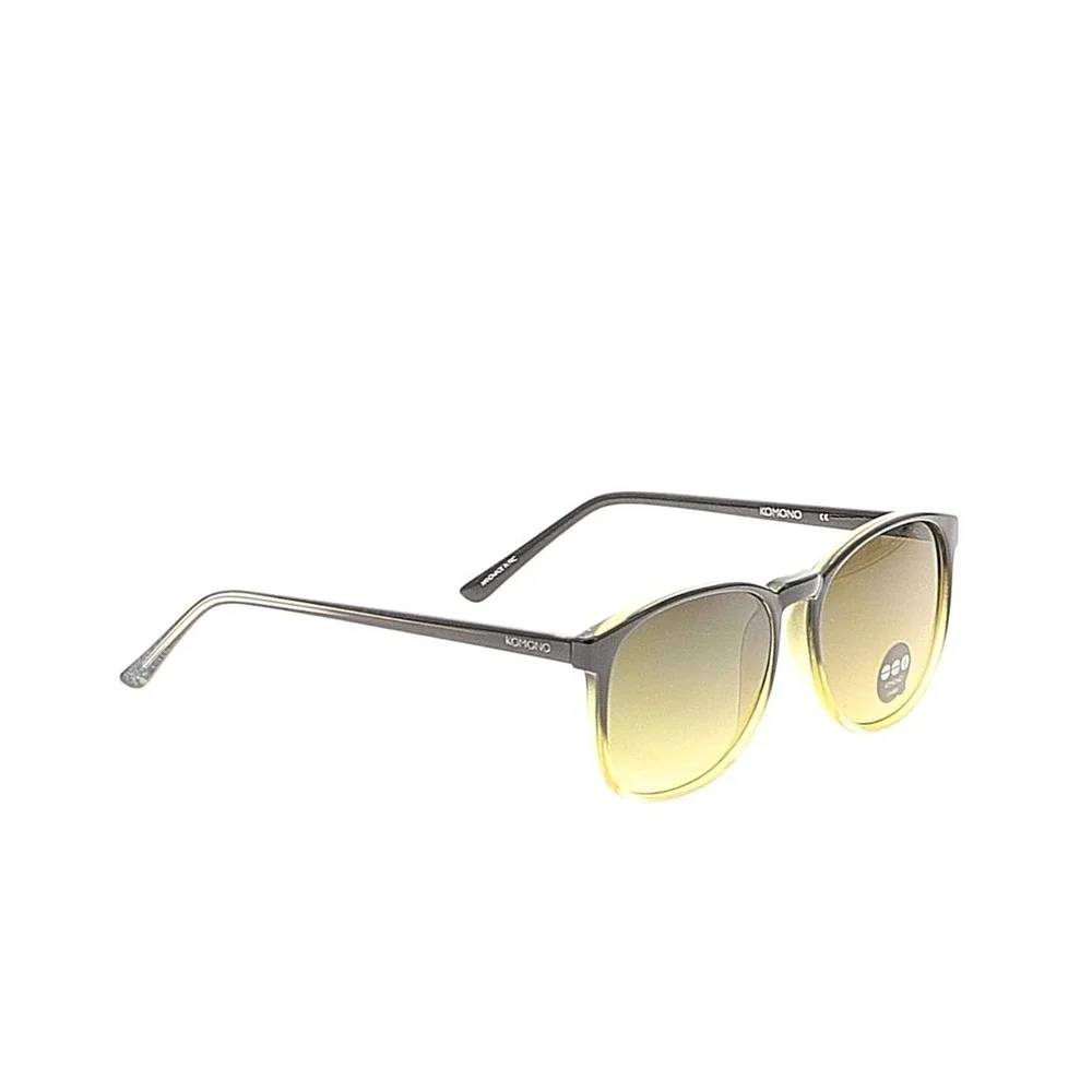 Komono Sunglasses Unisex OS Black Yellow New UV400 Gradient Lens Two-Tone Frame